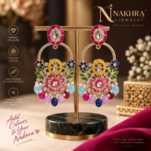 Nakhra Multicolour Bloom Statement Earrings | Nakhra Jewels - Nakhra Jewels